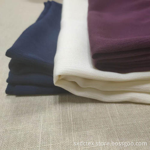 Woven Rayon Crinkle Textured Crepe Solid Fabric